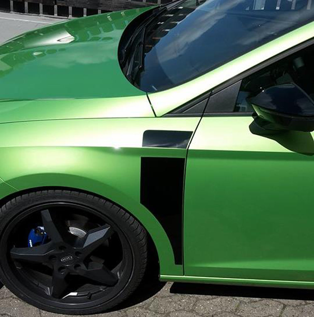Akzent Aufkleber für SEAT Leon 5F  – 2-teiliges Folien Dekorset für die vorderen Kotflügel, Tuning Streifen, passgenau, selbstklebend & wetterfest