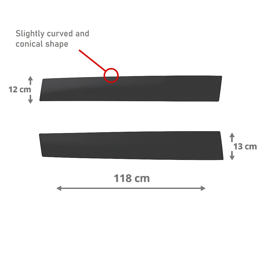 Motorhauben Streifen – 2-teiliges Auto Racing Stripes Folienset, Tuning Aufkleber, universell passend, selbstklebend & wetterfest