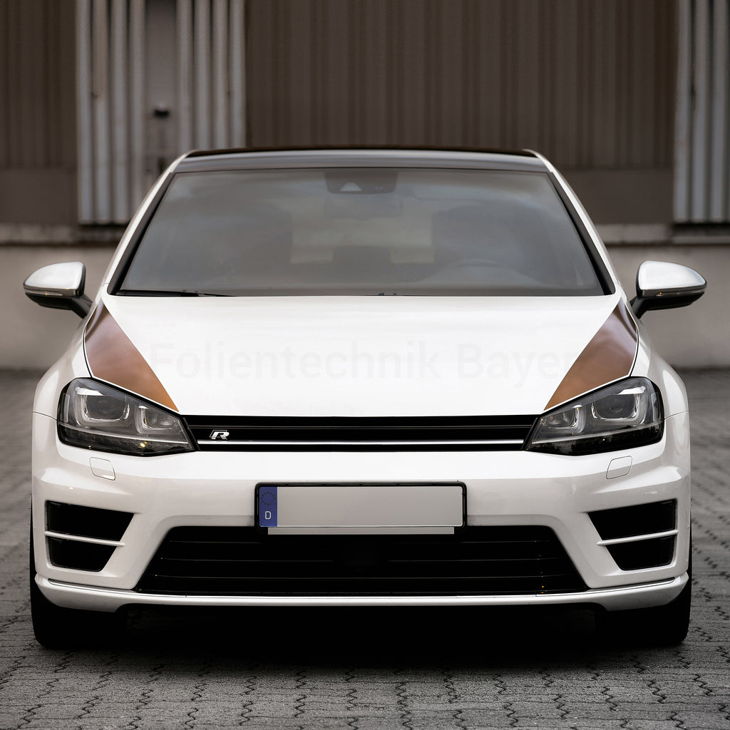 Motorhaubenstreifen für VW Golf 7 – 2-teiliges Racing Stripes Folienset, Tuning Aufkleber, passgenau, selbstklebend & wetterfest