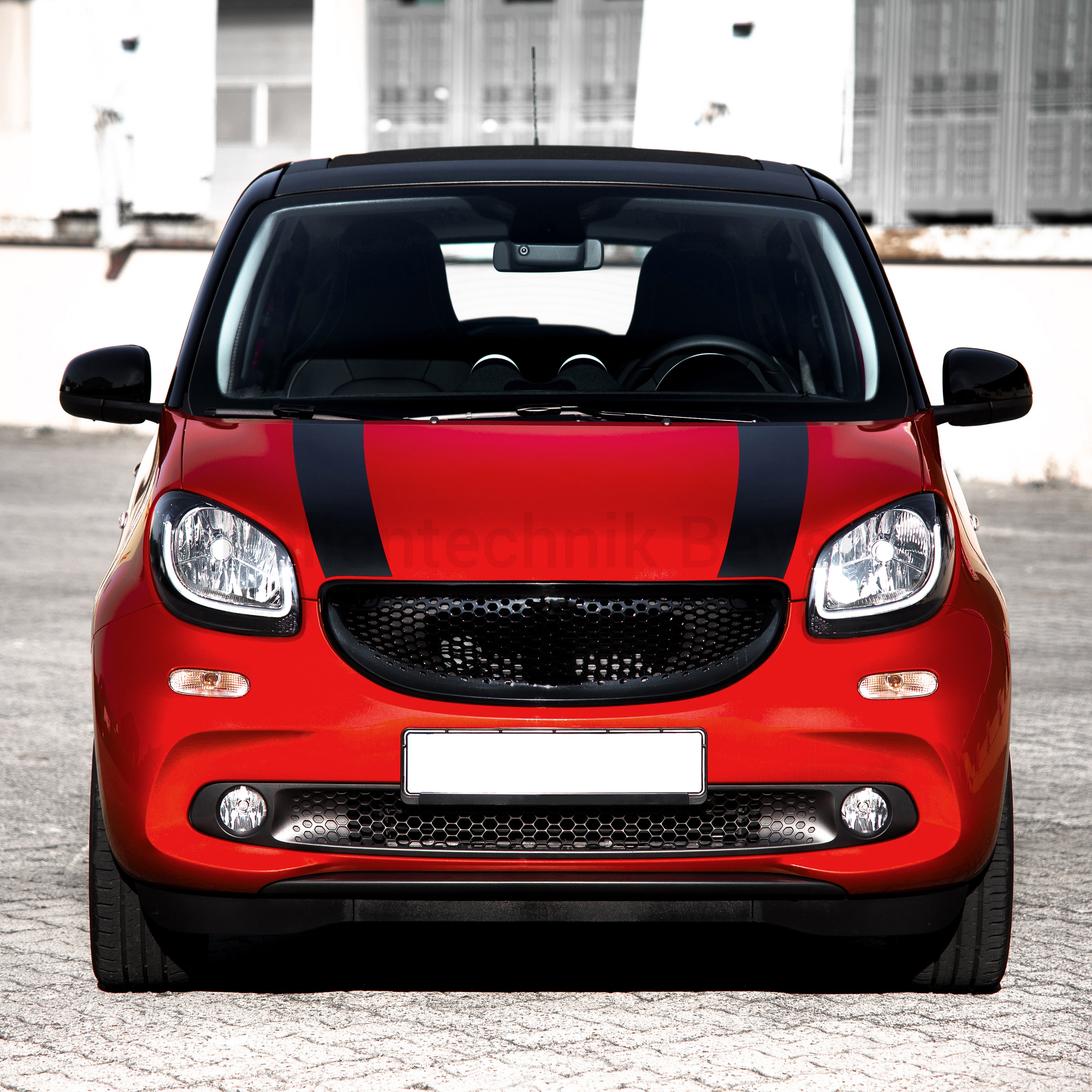 Motorhauben Streifen – 2-teiliges Auto Racing Stripes Folienset, Tuning Aufkleber, universell passend, selbstklebend & wetterfest