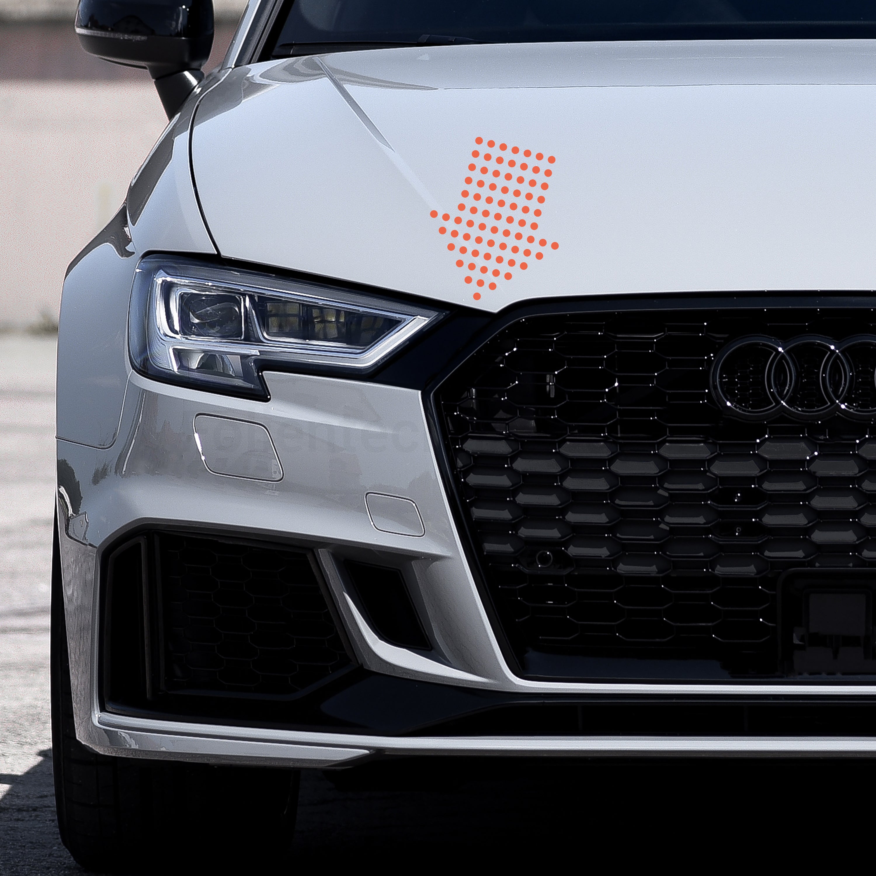 Akzent Aufkleber für Audi A3 S3 RS3 8V Facelift – 2-teiliges Folien Dekorset, Auto Sport Design, Böser Blick Tuning, passgenau, selbstklebend & wetterfest