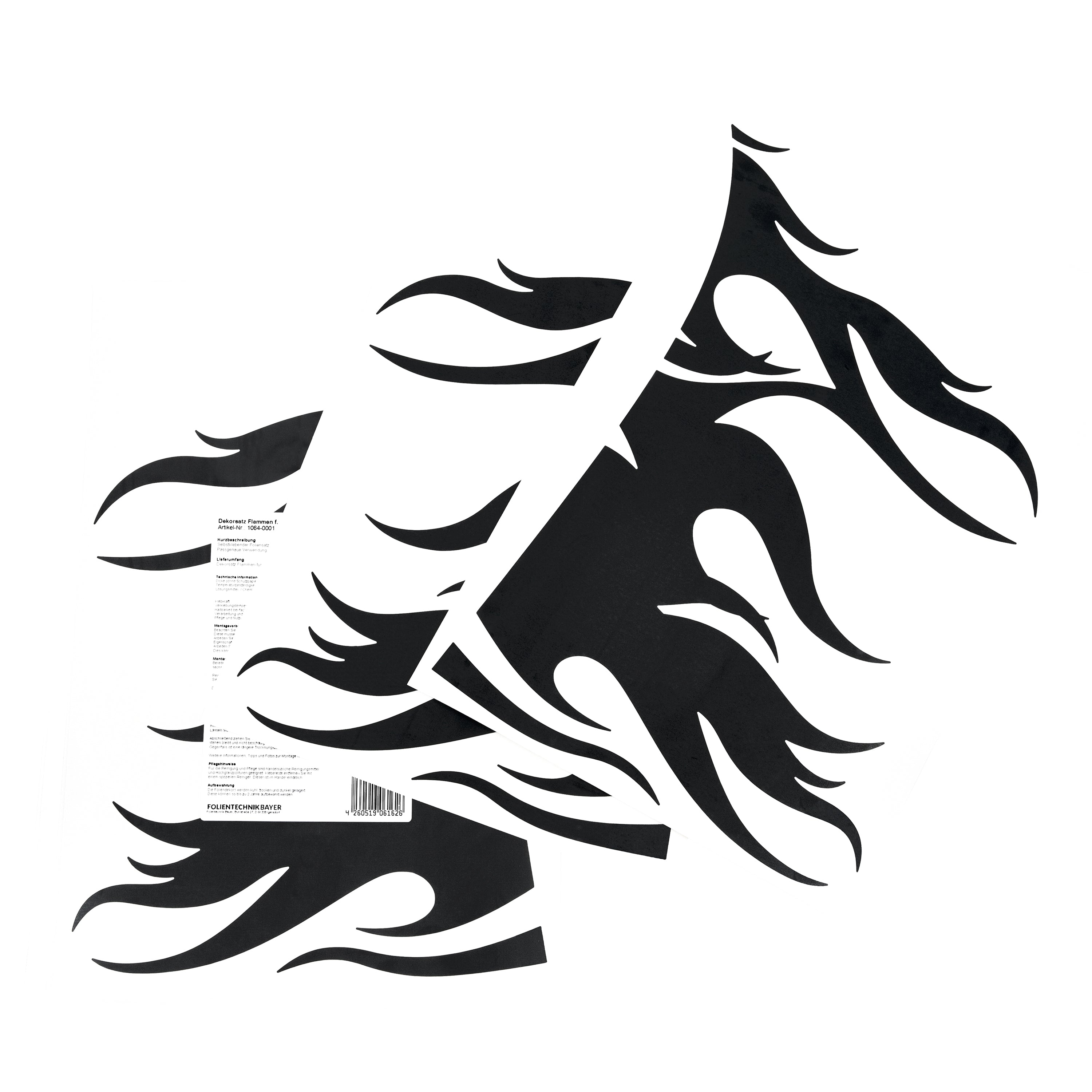 Flammen Aufkleber für Smart fortwo 453 – 2-teiliges Folien Dekorset, Tuning Zubehör, passgenau, selbstklebend & wetterfest