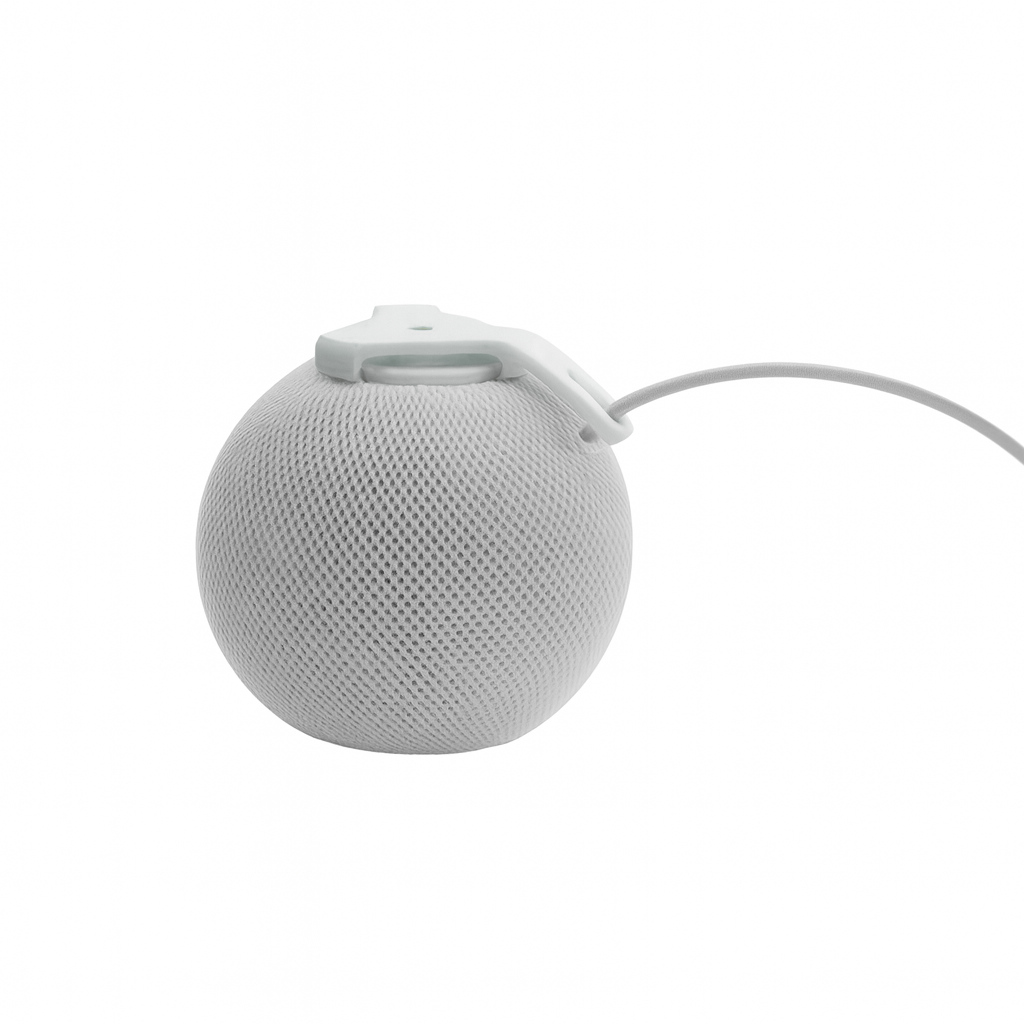 Deckenhalterung für HomePod mini – stabile Lautsprecher Halterung aus ABS-Kunststoff, unauffällige Deckenmontage mit 3-Krallen-Clip, kabelfreundlich, inkl. Schraube & Dübel